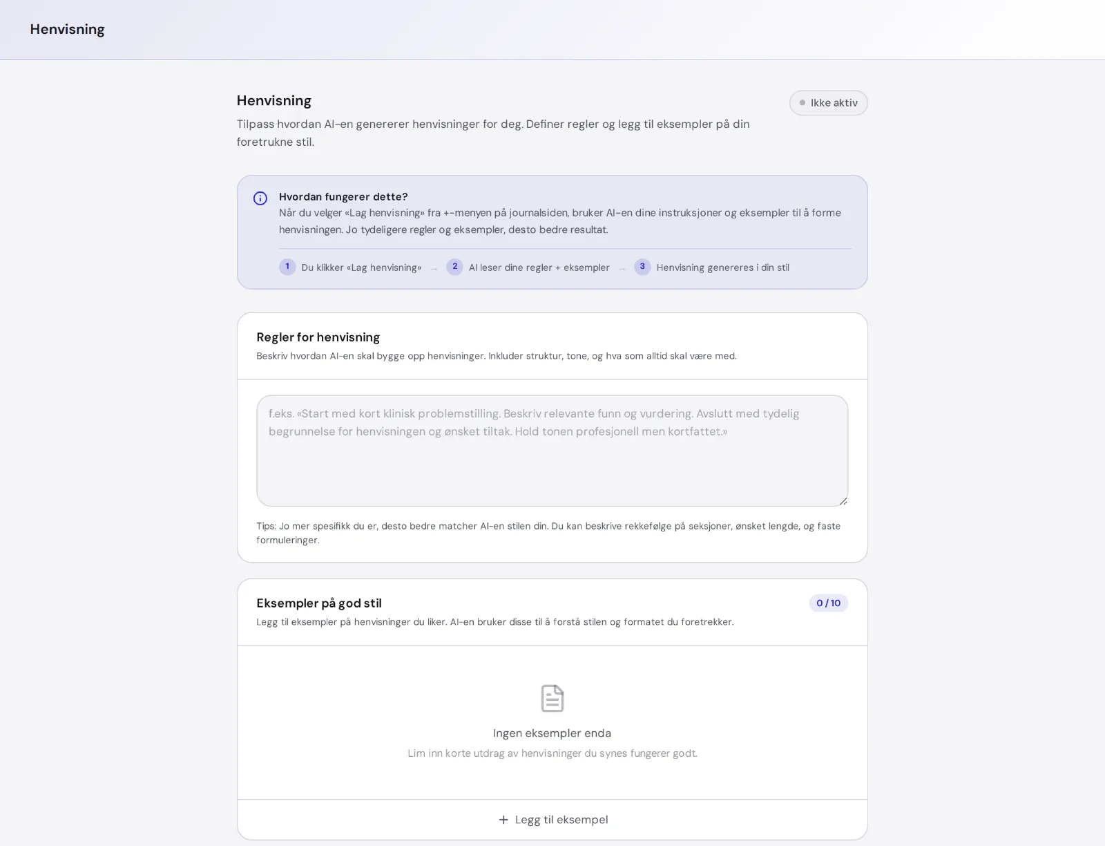 Referral setup in MedAid with rules and examples